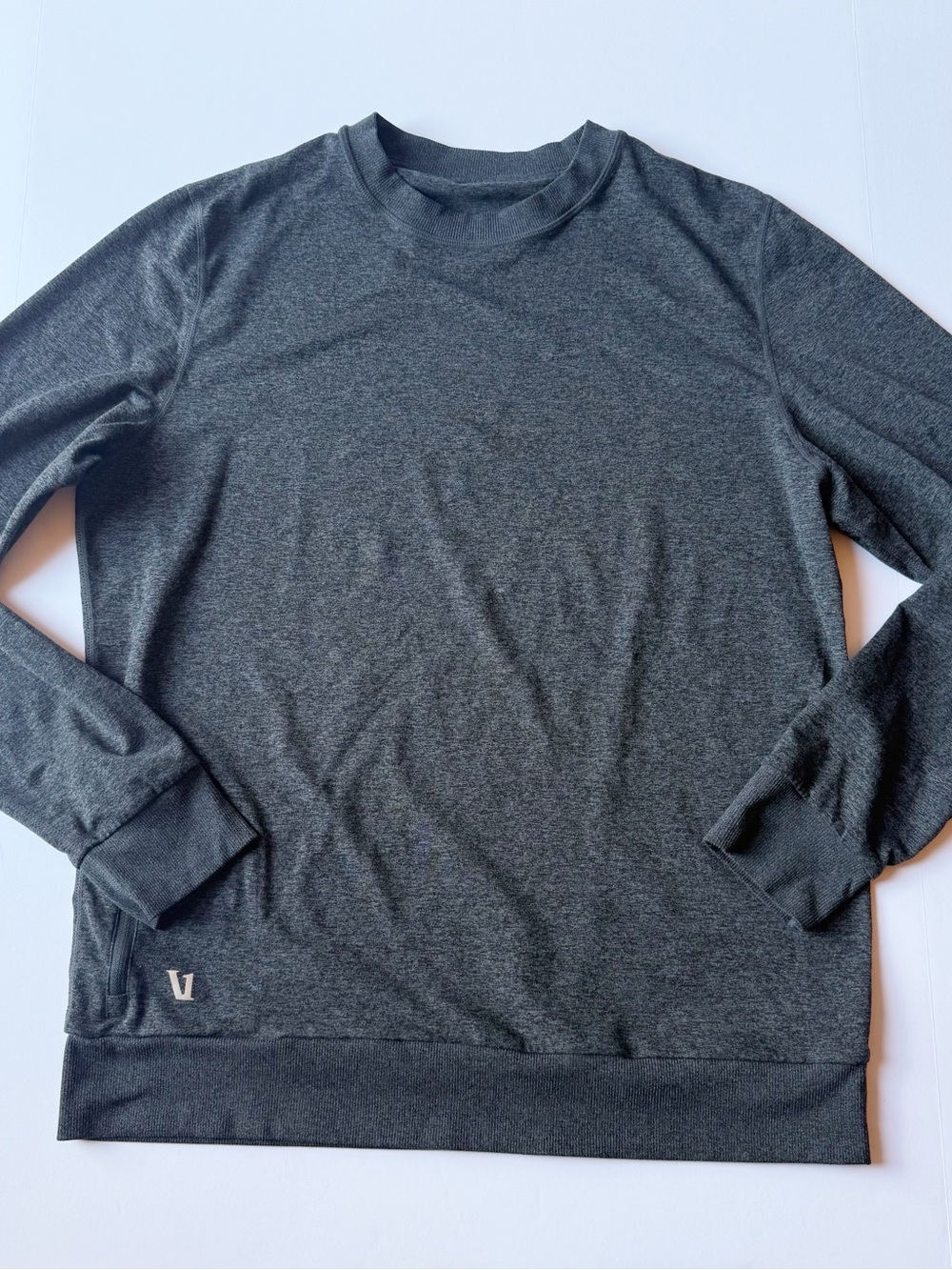 Vuori Ponto Performance Crew Charcoal Heather Large